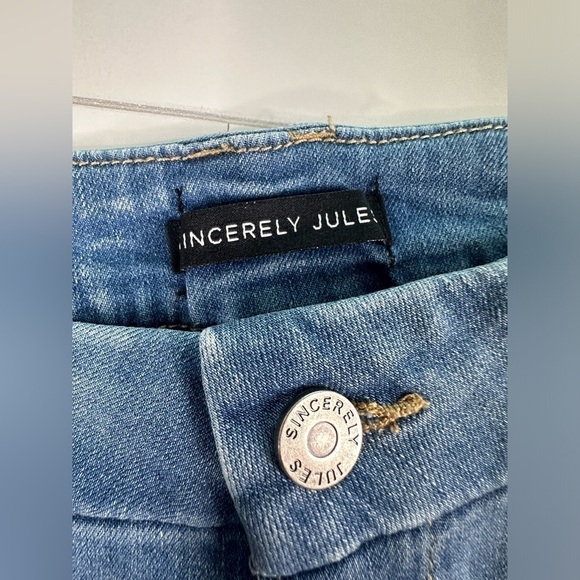 Sincerely Jules Women’s Distressed Flare Denim Jeans Size 11 - Picture 12 of 14